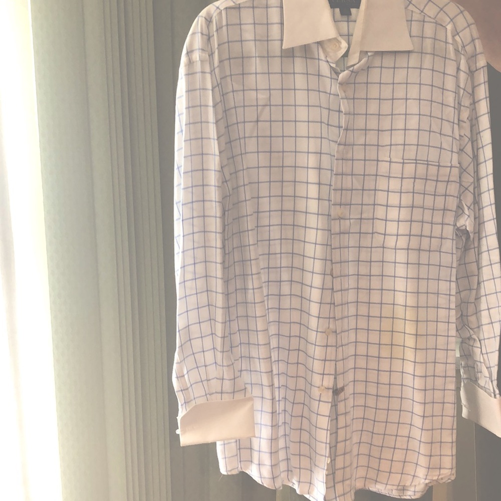 Men’s dress shirt slight stain French cuff!